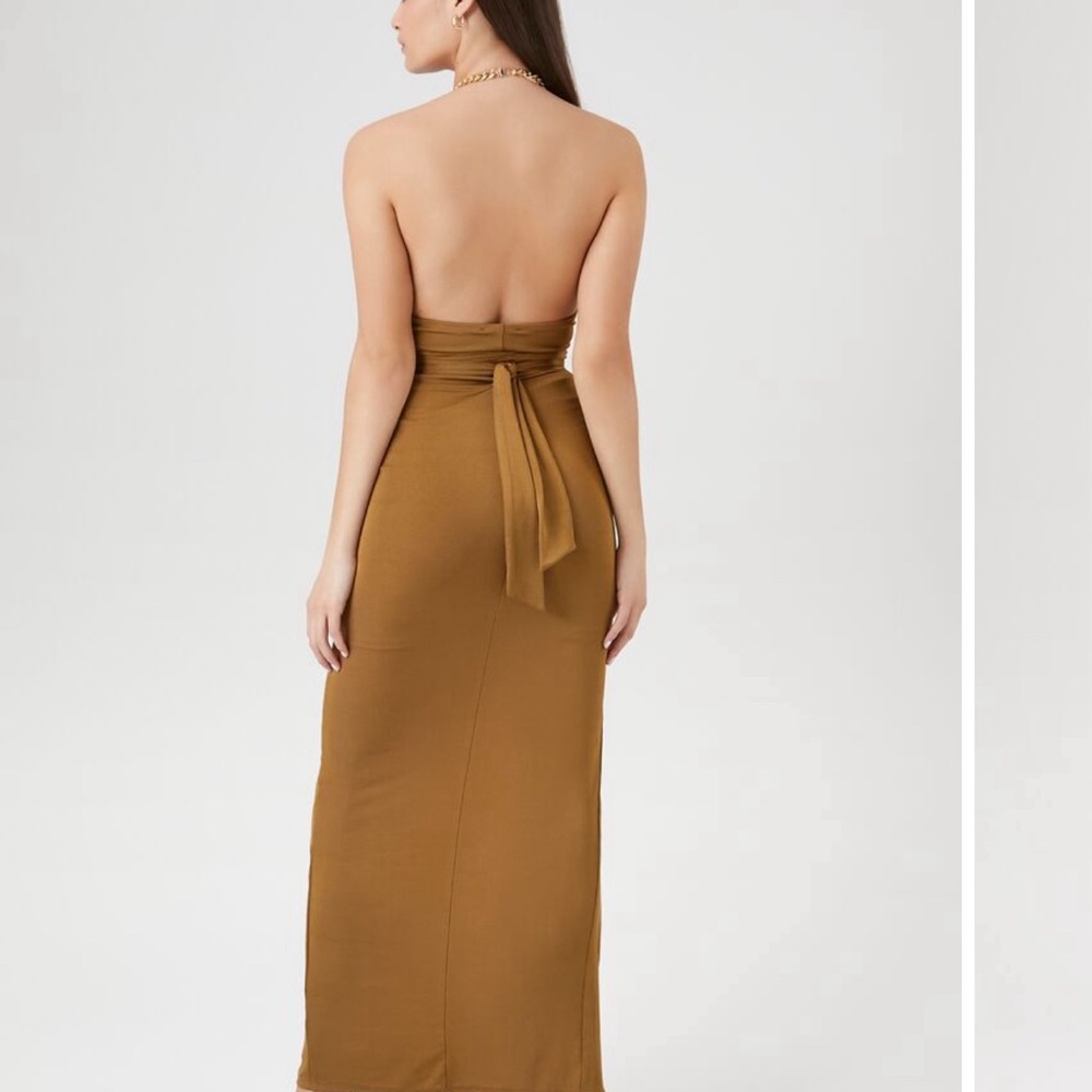 Chain Cutout Halter Dress Medium